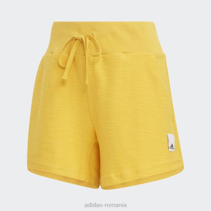Adidas pantaloni scurți aurii lounge terry loop femei aur 2JBN9605