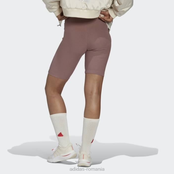 Adidas pantaloni scurți biker cu coaste violet femei violet/negru 2JBN3724