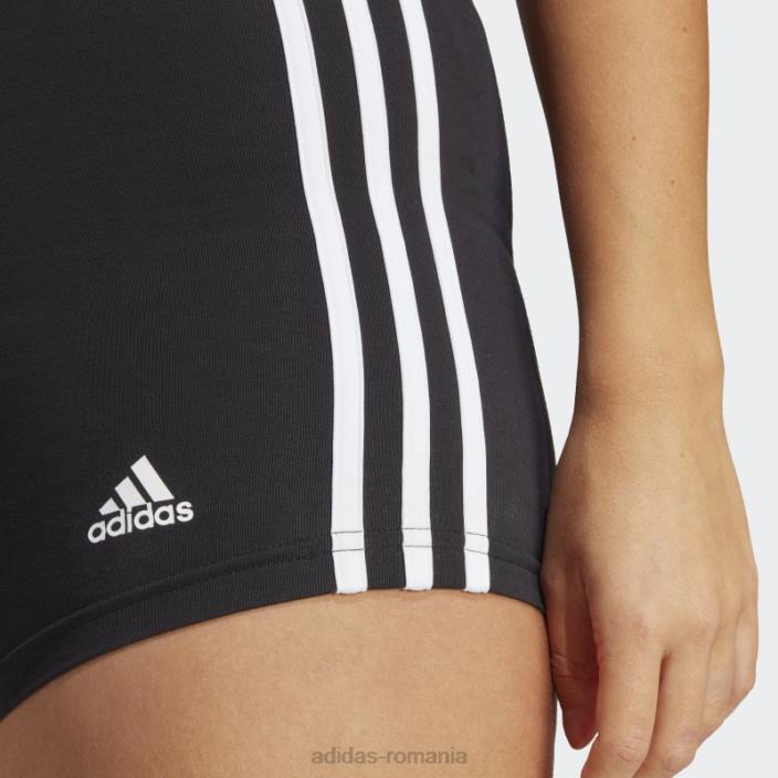 Adidas pantaloni scurți cu 3 dungi din jerseu simplu, negru adidas femei alb negru 2JBN16896