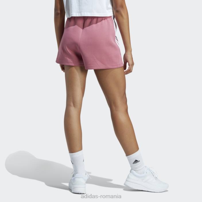 Adidas pantaloni scurți cu 3 dungi icoane viitoare roz femei roz 2JBN9322