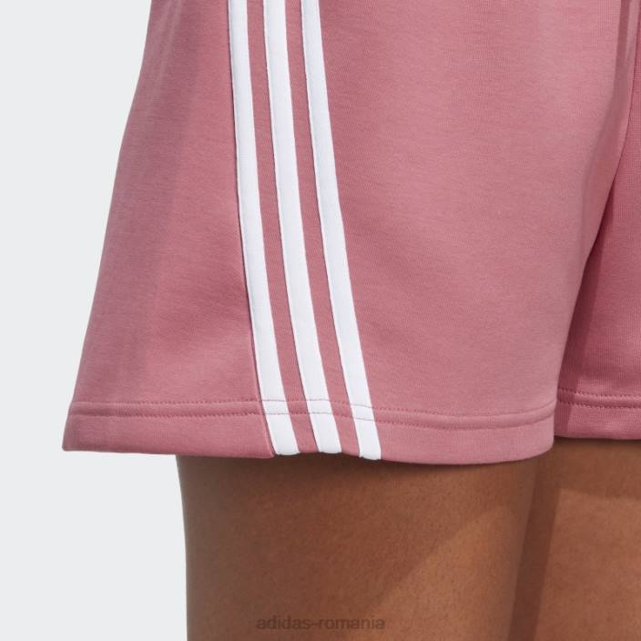 Adidas pantaloni scurți cu 3 dungi icoane viitoare roz femei roz 2JBN9322