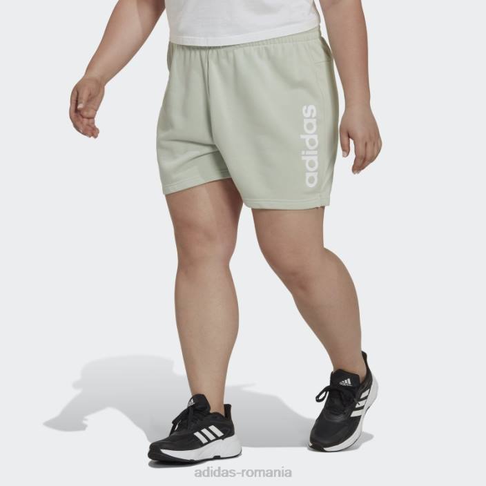 Adidas pantaloni scurți cu logo subțire green essentials (plus mărime) adidas femei verde/alb 2JBN9861