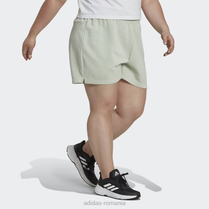 Adidas pantaloni scurți cu logo subțire green essentials (plus mărime) adidas femei verde/alb 2JBN9861
