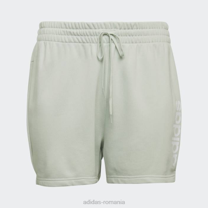Adidas pantaloni scurți cu logo subțire green essentials (plus mărime) adidas femei verde/alb 2JBN9861