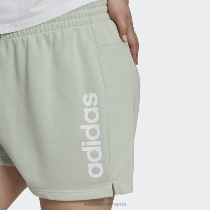 Adidas pantaloni scurți cu logo subțire green essentials (plus mărime) adidas femei verde/alb 2JBN9861