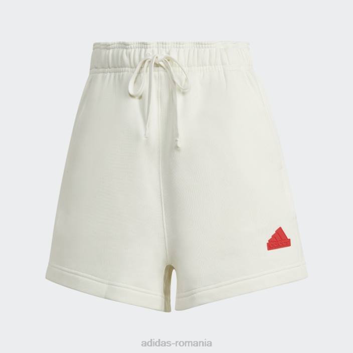 Adidas pantaloni scurți de transpirație albi femei alb 2JBN2582