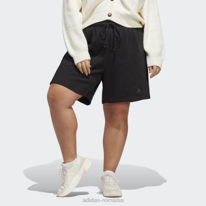 Adidas pantaloni scurți din lână negri all szn (plus mărime) fashion femei negru 2JBN9839