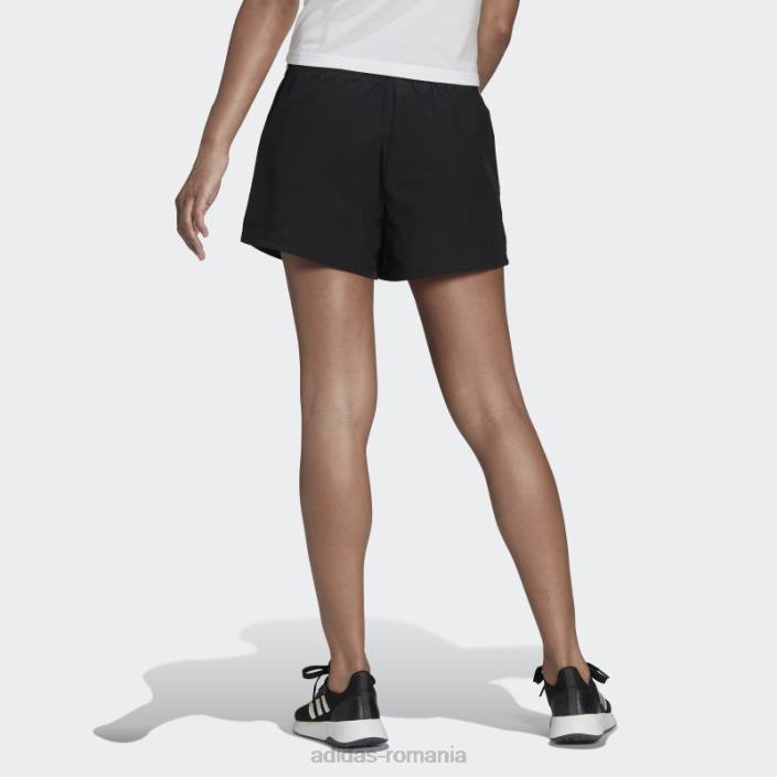 Adidas pantaloni scurți țesuți cu 3 dungi negre (loose fit) adidas femei alb negru 2JBN10227