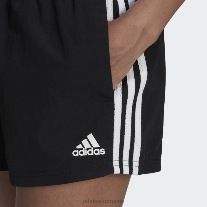 Adidas pantaloni scurți țesuți cu 3 dungi negre (loose fit) adidas femei alb negru 2JBN10227