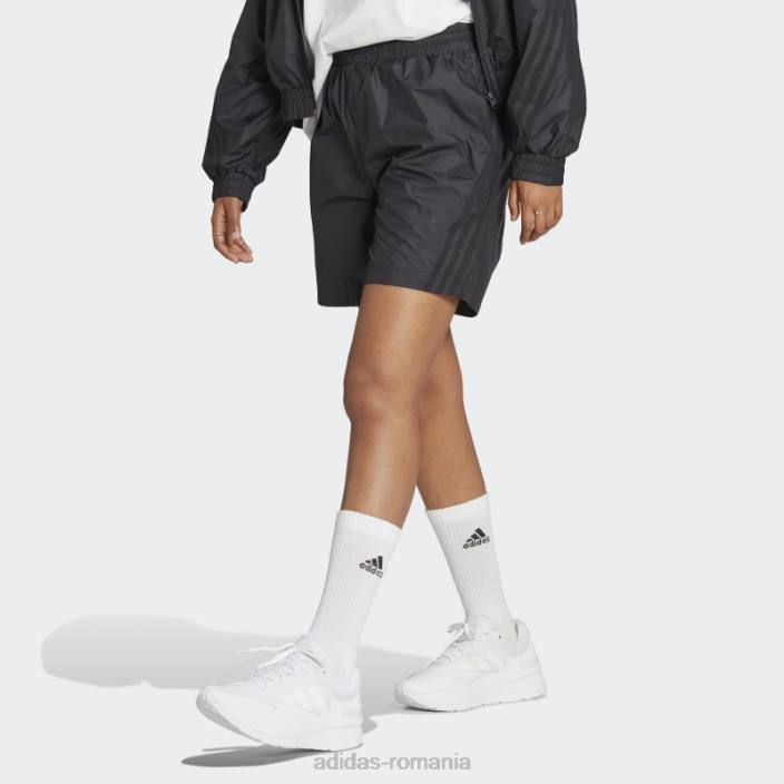 Adidas pantaloni scurți țesuți cu icoane viitoare negre femei negru 2JBN2309