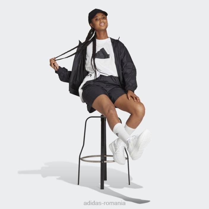 Adidas pantaloni scurți țesuți cu icoane viitoare negre femei negru 2JBN2309
