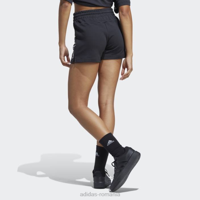 Adidas pantaloni scurți liniar french terry esențiali alb fashion femei alb negru 2JBN9175