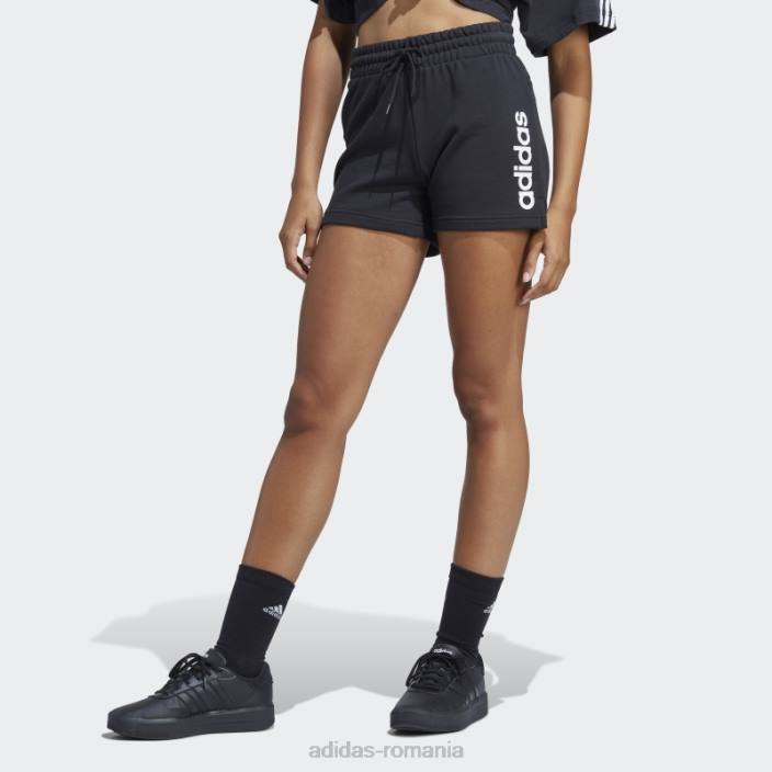 Adidas pantaloni scurți liniar french terry essentials alb femei alb negru 2JBN16951