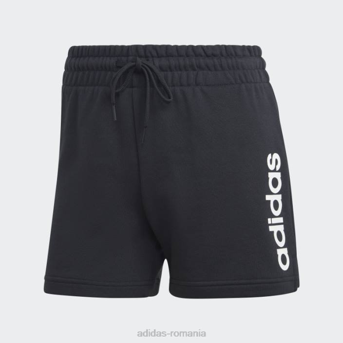 Adidas pantaloni scurți liniar french terry essentials alb femei alb negru 2JBN16951