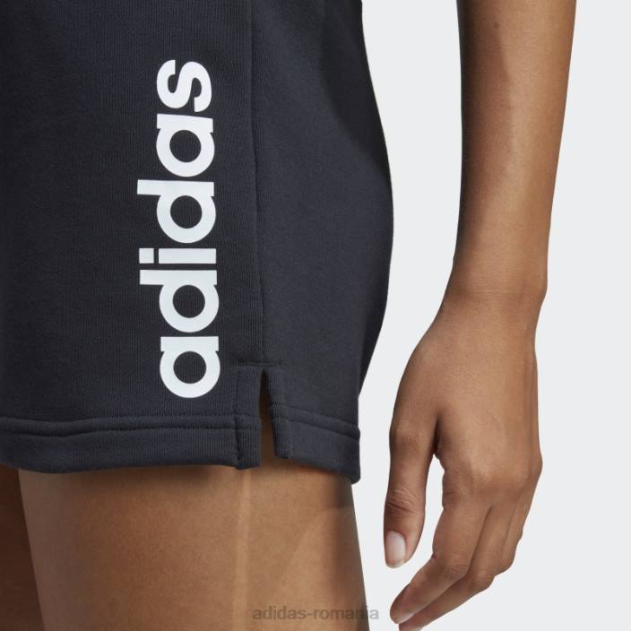 Adidas pantaloni scurți liniar french terry essentials alb femei alb negru 2JBN16951
