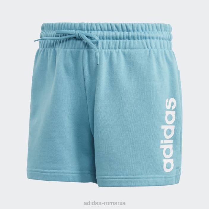 Adidas pantaloni scurți liniar french terry essentials albastru femei albastru alb 2JBN17156