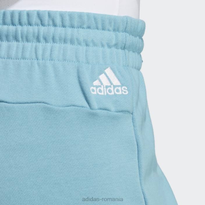 Adidas pantaloni scurți liniar french terry essentials albastru femei albastru alb 2JBN17156
