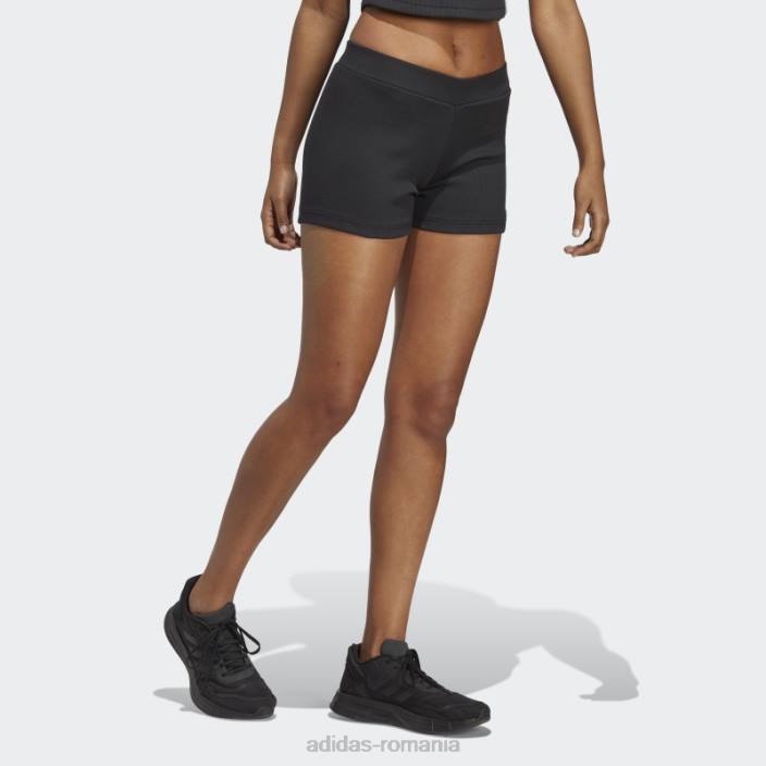 Adidas pantaloni scurți lounge rib booty negri adidas femei negru 2JBN9510