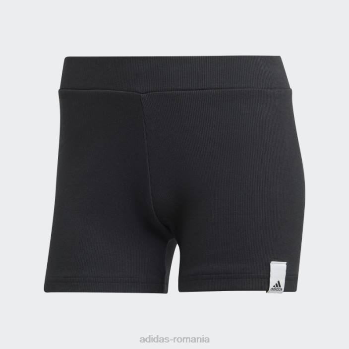 Adidas pantaloni scurți lounge rib booty negri adidas femei negru 2JBN9510