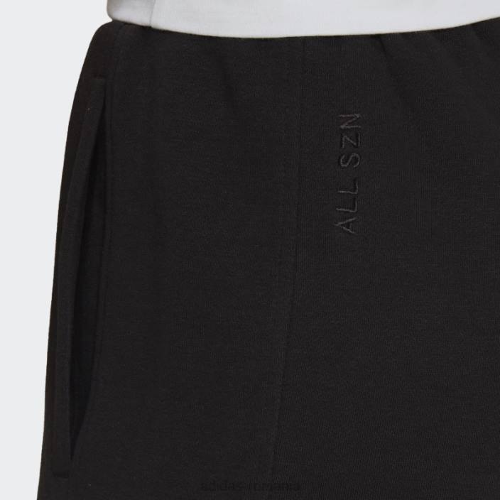 Adidas pantaloni scurți negri all szn fleece femei negru 2JBN8861