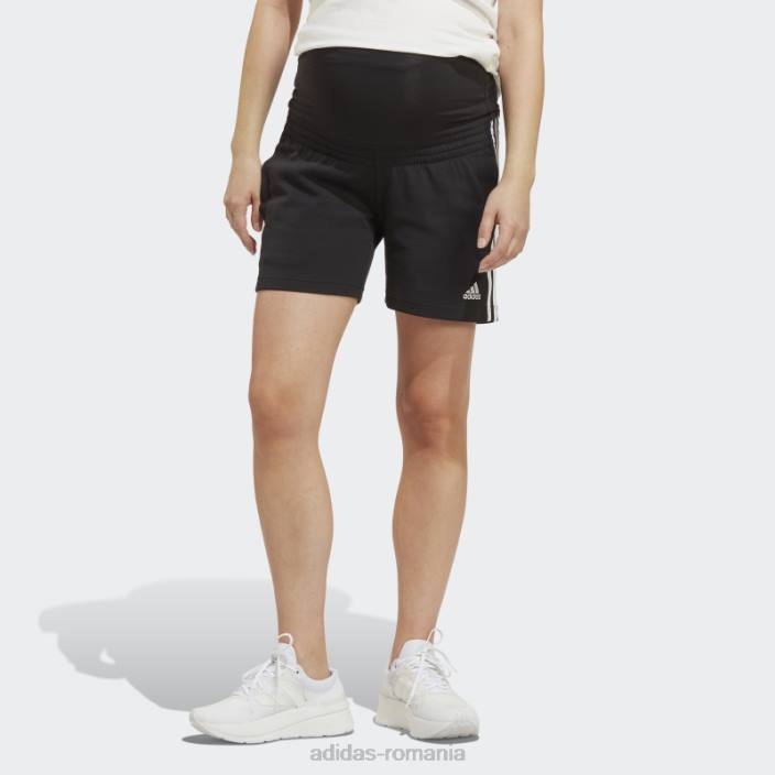 Adidas pantaloni scurți negri de maternitate femei alb negru 2JBN16997