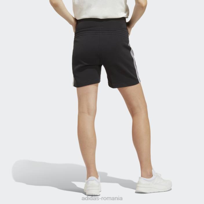 Adidas pantaloni scurți negri de maternitate femei alb negru 2JBN16997