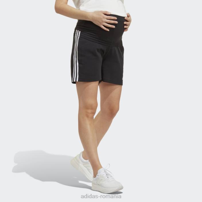 Adidas pantaloni scurți negri de maternitate femei alb negru 2JBN16997
