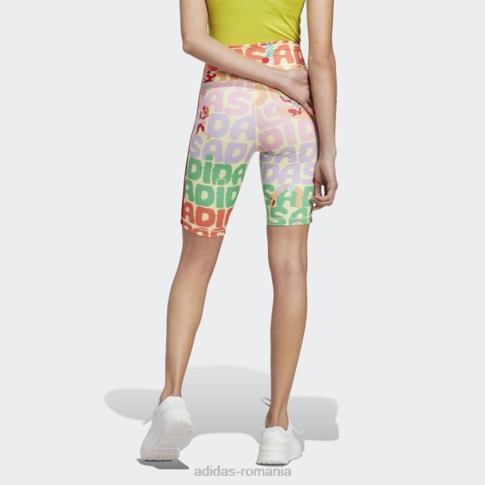 Adidas pantaloni scurți pearl citrine hot x farm rio pentru biciclete femei perlat citrin/rosu 2JBN9885