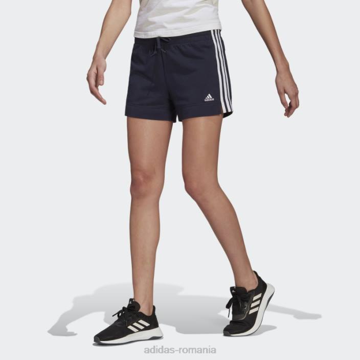 Adidas pantaloni scurți slim cu 3 dungi essentials ink femei cerneală/alb 2JBN8989