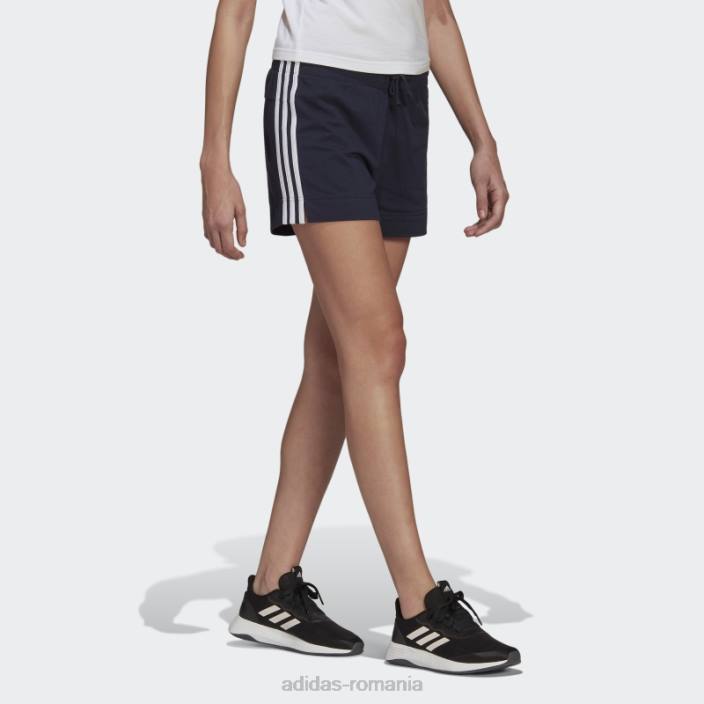 Adidas pantaloni scurți slim cu 3 dungi essentials ink femei cerneală/alb 2JBN8989