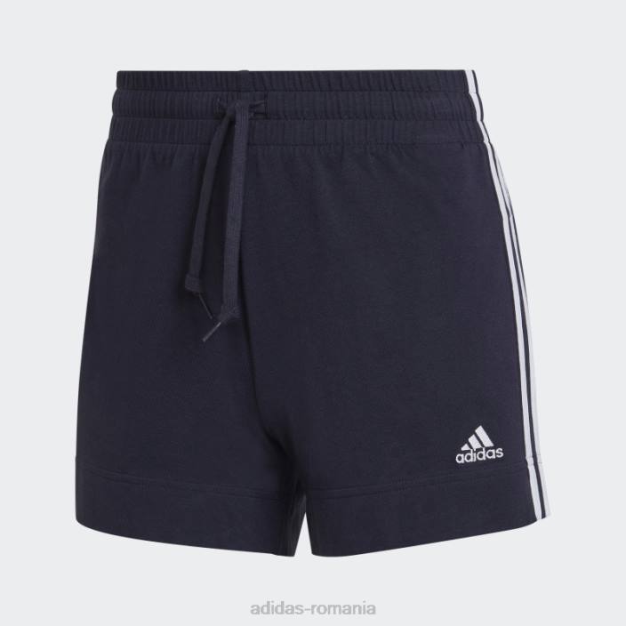 Adidas pantaloni scurți slim cu 3 dungi essentials ink femei cerneală/alb 2JBN8989