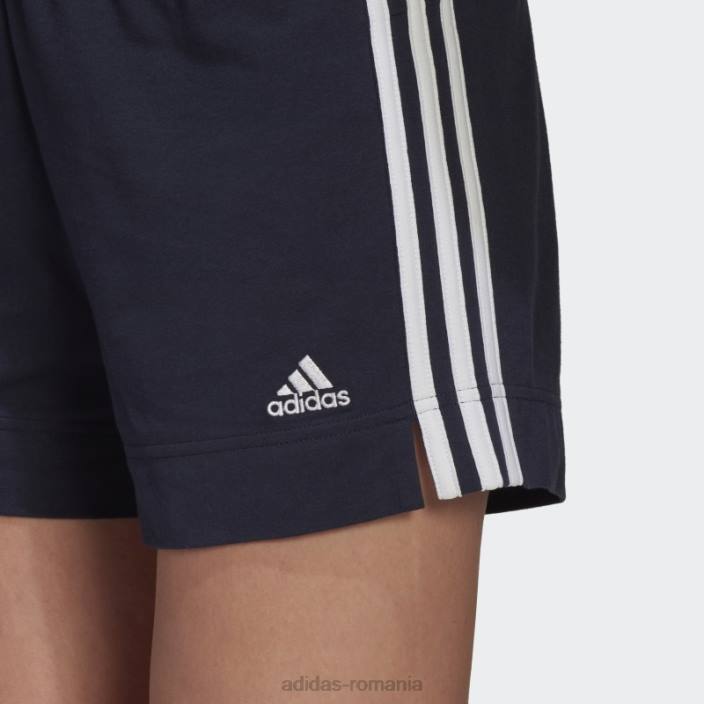 Adidas pantaloni scurți slim cu 3 dungi essentials ink femei cerneală/alb 2JBN8989