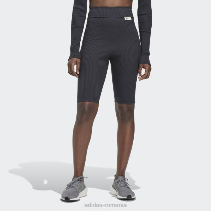Adidas pantaloni scurți studio lounge cu nervuri carbon adidas femei carbon 2JBN10704