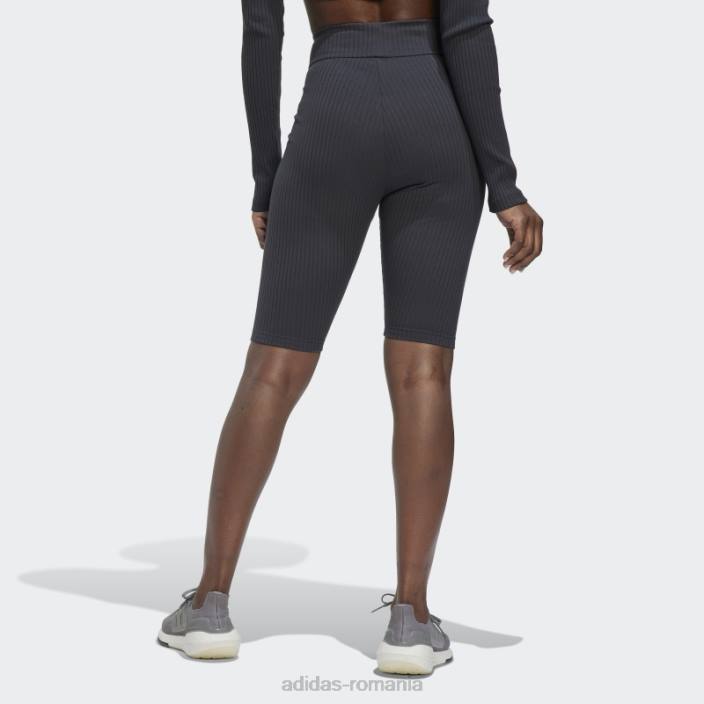 Adidas pantaloni scurți studio lounge cu nervuri carbon adidas femei carbon 2JBN10704