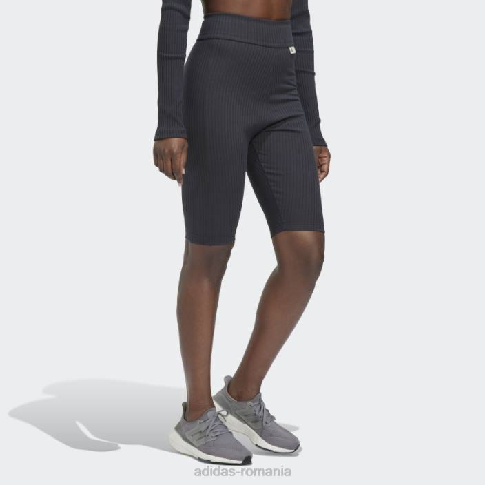 Adidas pantaloni scurți studio lounge cu nervuri carbon adidas femei carbon 2JBN10704