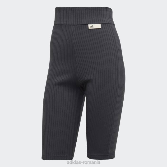 Adidas pantaloni scurți studio lounge cu nervuri carbon adidas femei carbon 2JBN10704