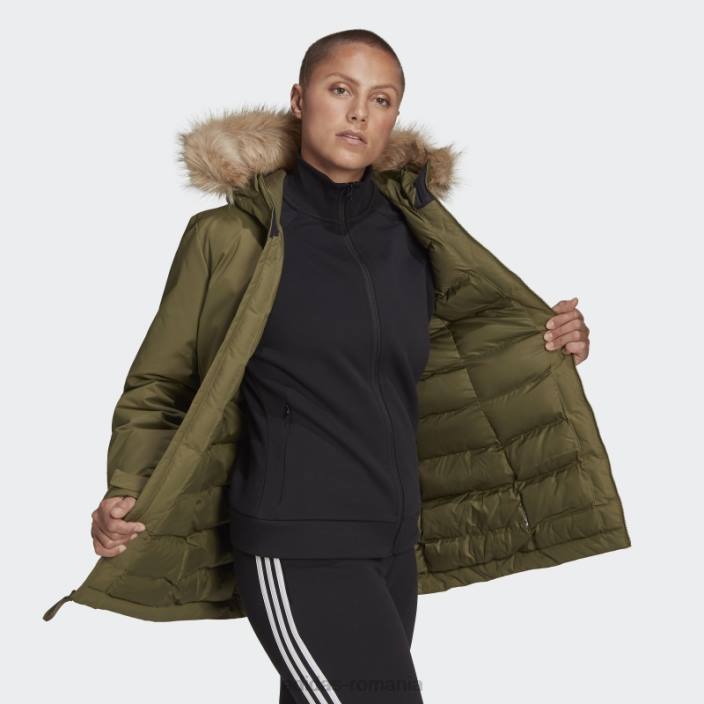 Adidas parka cu glugă utilitas olive femei măsline 2JBN17150