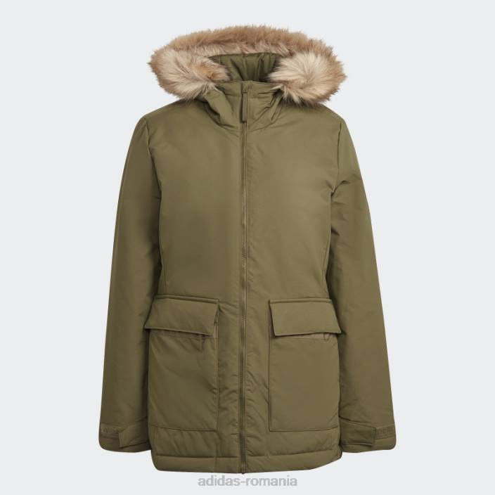 Adidas parka cu glugă utilitas olive femei măsline 2JBN17150