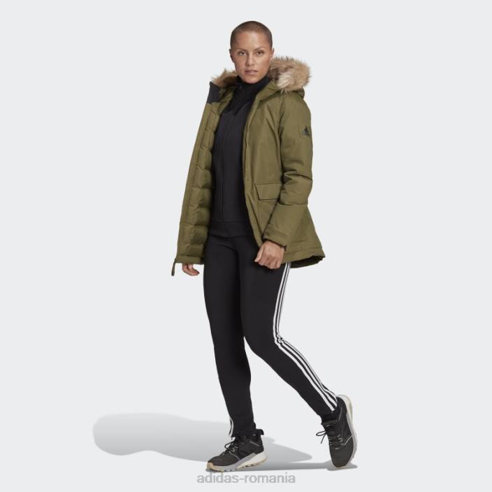 Adidas parka cu glugă utilitas olive femei măsline 2JBN17150