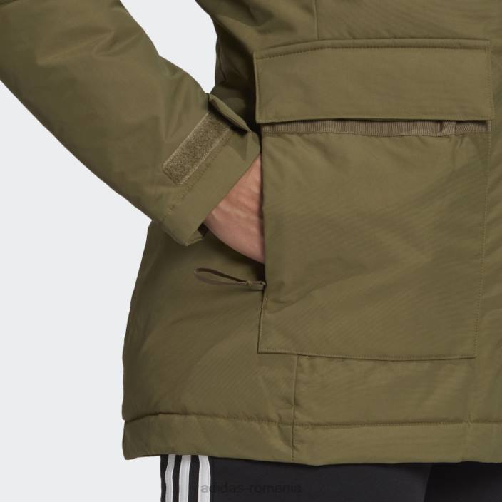 Adidas parka cu glugă utilitas olive femei măsline 2JBN17150
