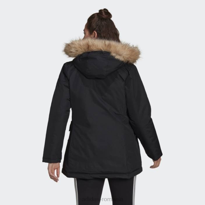 Adidas parka elegantă, neagră, cu glugă femei negru 2JBN10463