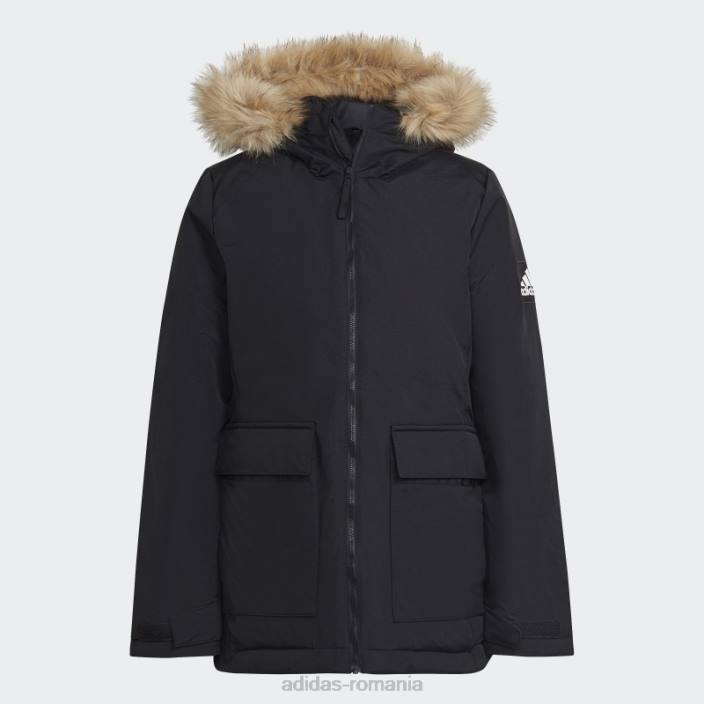 Adidas parka elegantă, neagră, cu glugă femei negru 2JBN10463
