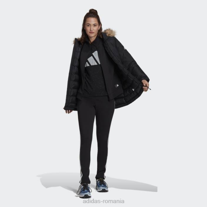 Adidas parka elegantă, neagră, cu glugă femei negru 2JBN10463
