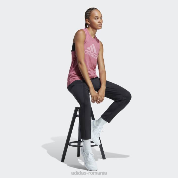 Adidas pink mel future icons winners 3.0 tank top femei roz mel/alb 2JBN9695
