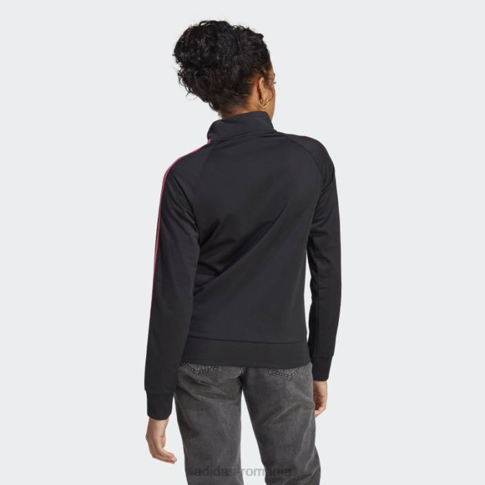 Adidas primegreen essentials warm-up jachetă de sport subțire cu 3 dungi, magenta femei negru/magenta 2JBN9471