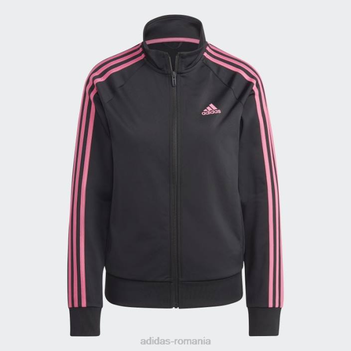 Adidas primegreen essentials warm-up jachetă de sport subțire cu 3 dungi, magenta femei negru/magenta 2JBN9471