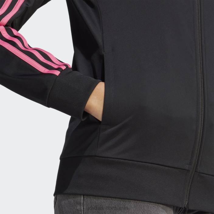 Adidas primegreen essentials warm-up jachetă de sport subțire cu 3 dungi, magenta femei negru/magenta 2JBN9471