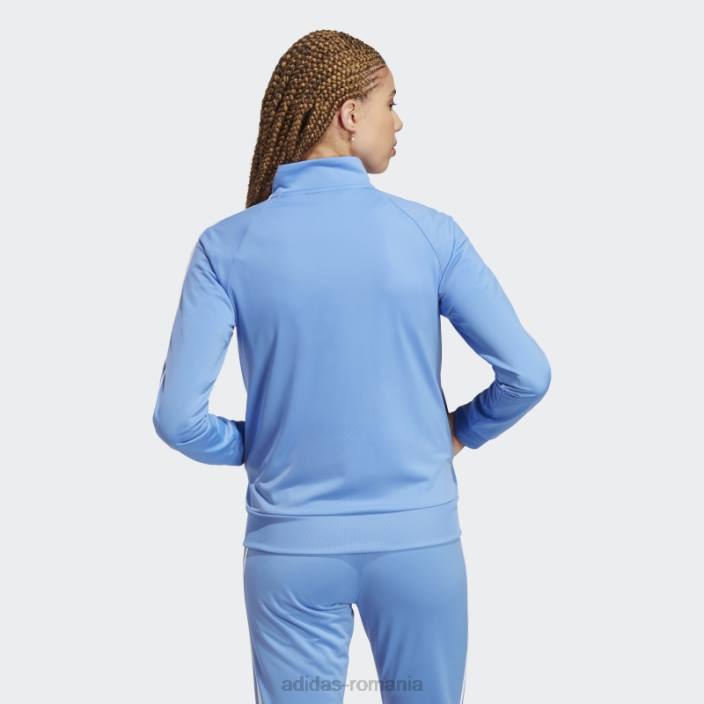 Adidas primegreen essentials warm-up jachetă subțire cu 3 dungi albastru femei albastru alb 2JBN9704