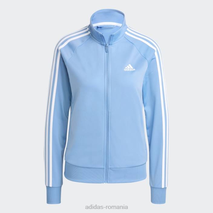 Adidas primegreen essentials warm-up jachetă subțire cu 3 dungi albastru femei albastru alb 2JBN9704