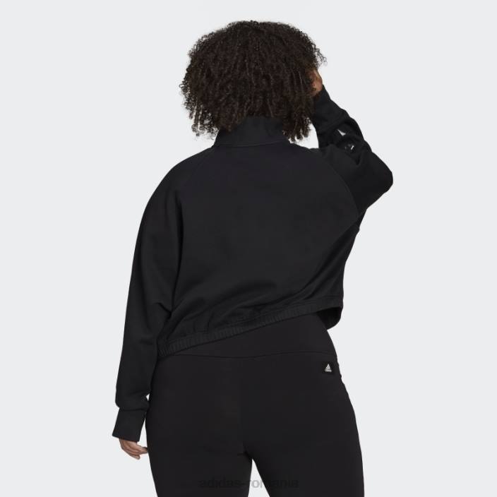 Adidas pulover fleece hyperglam (marime plus) negru adidas femei negru 2JBN3048